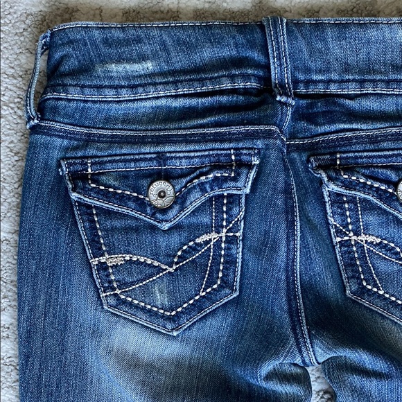 •Refuge• Distressed Skinny Bootcut Jeans - Picture 8 of 15